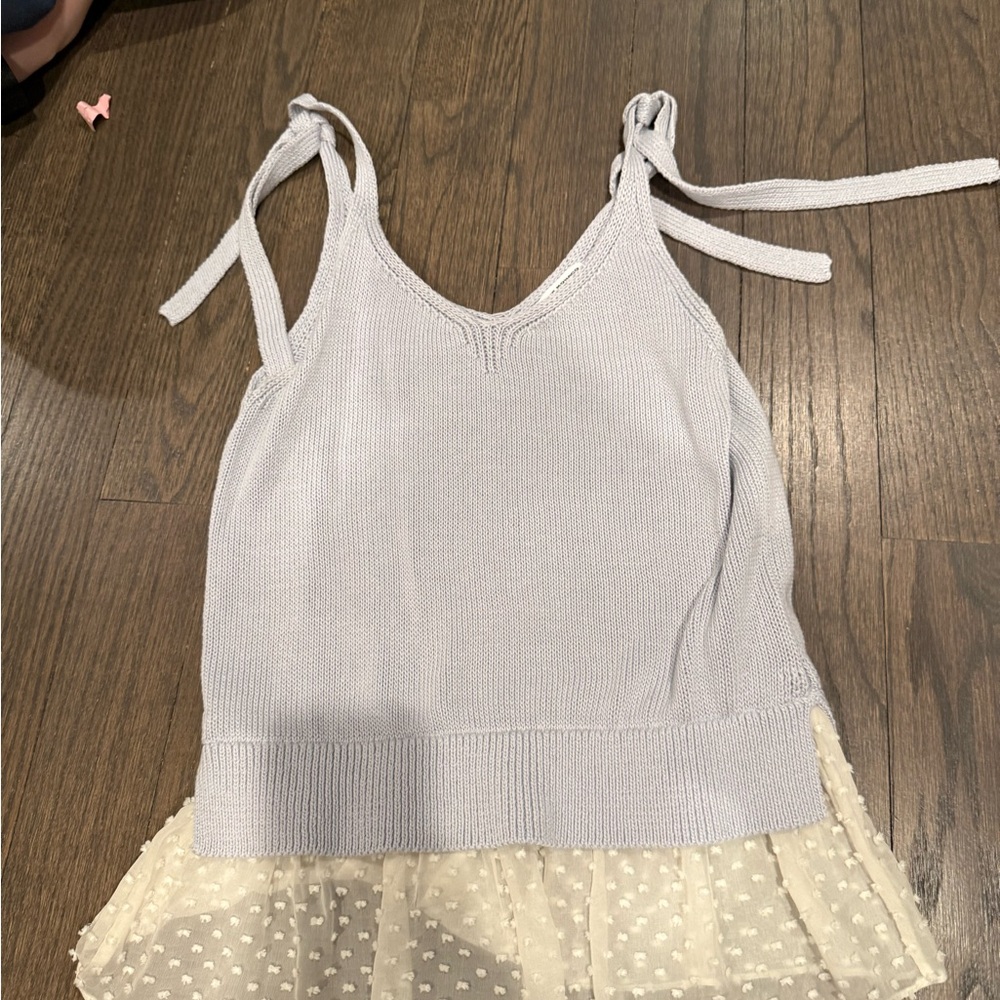 Club Monaco Light Gray Knit Top